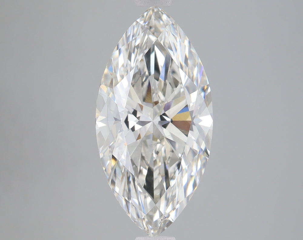 3.52 Carat Marquise Lab Diamond with  Cut Diamond in 14KT  view 1
