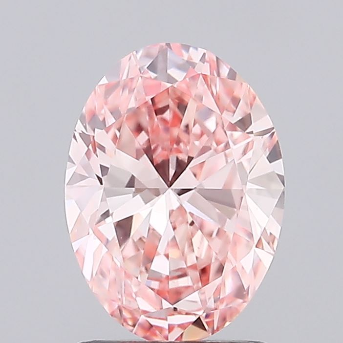 1.29 Carat Oval Lab Diamond with  Cut Diamond in 14KT  view 1
