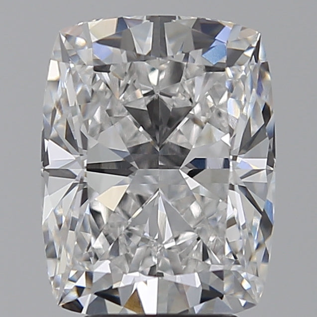 4.05 Carat Cushion Lab Diamond with  Cut Diamond in 14KT  view 1
