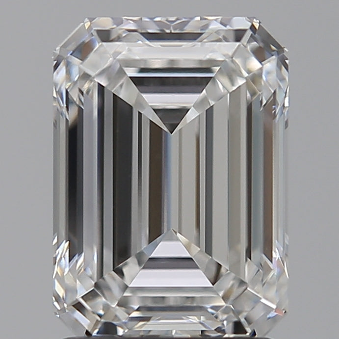 2.0 Carat Emerald Lab Diamond with  Cut Diamond in 14KT  view 1
