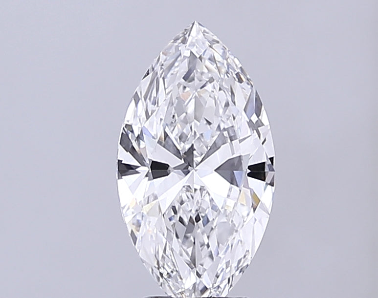 3.5 Carat Marquise Lab Diamond with  Cut Diamond in 14KT  view 1
