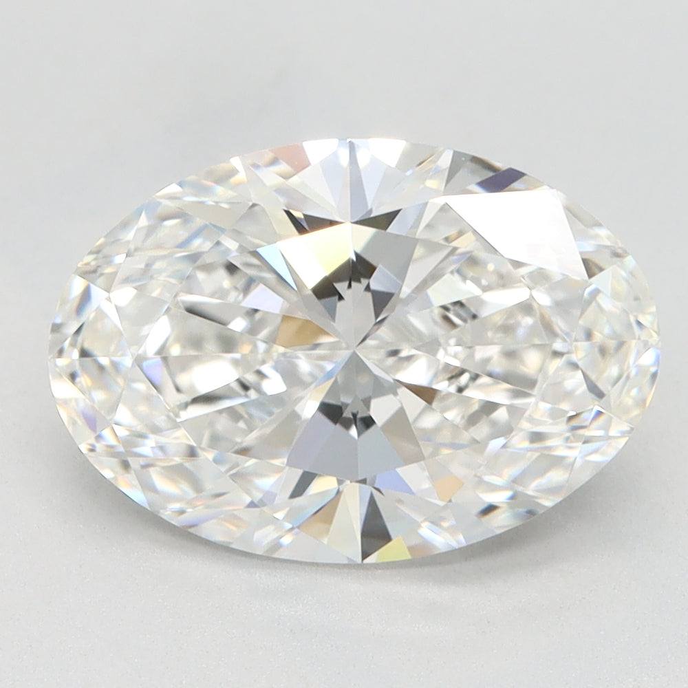 2.52 Carat Oval Lab Diamond with  Cut Diamond in 14KT  view 1
