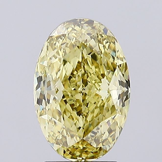 2.75 Carat Oval Lab Diamond with  Cut Diamond in 14KT  view 1
