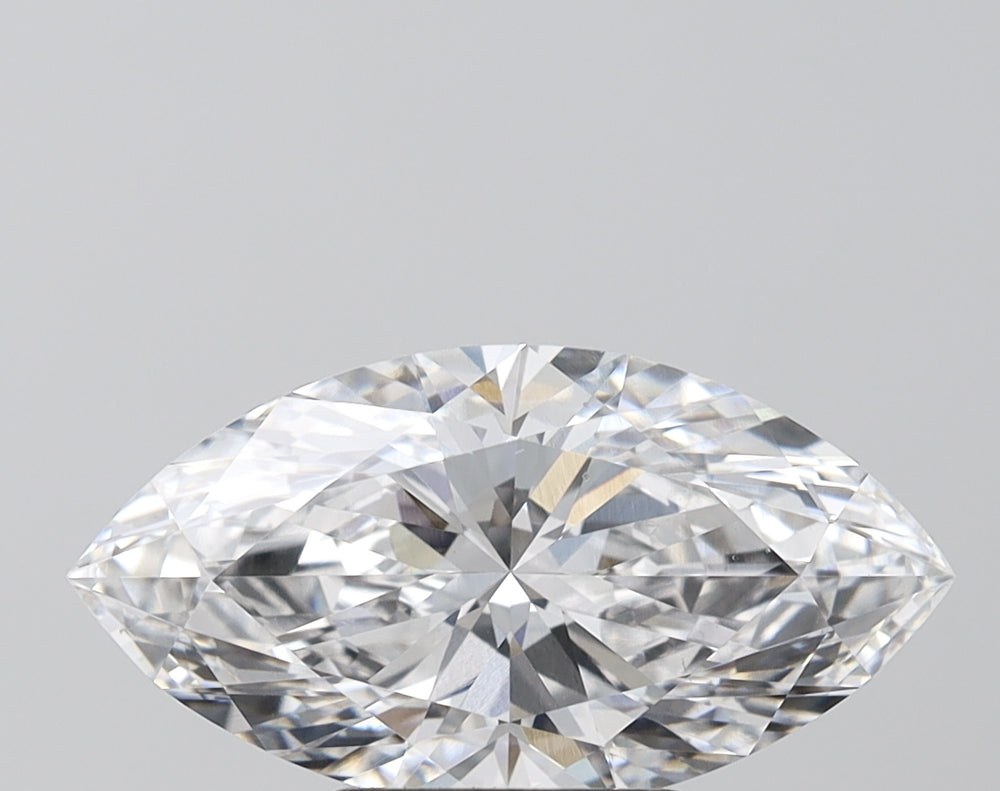3.01 Carat Marquise Lab Diamond with  Cut Diamond in 14KT  view 1
