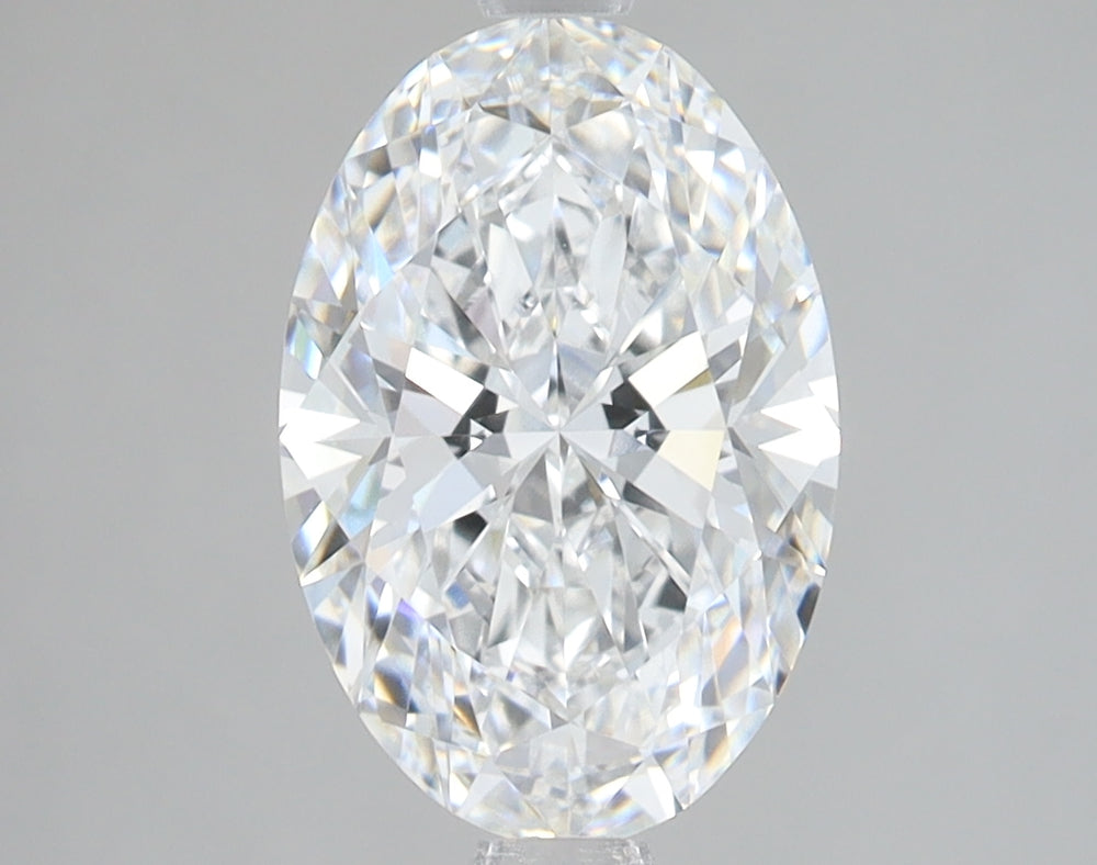 2.07 Carat Oval Lab Diamond with  Cut Diamond in 14KT  view 1
