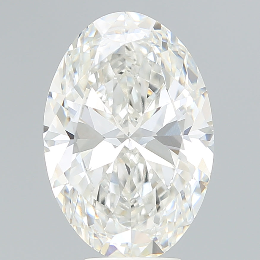 6.24 Carat Oval Lab Diamond with  Cut Diamond in 14KT  view 1
