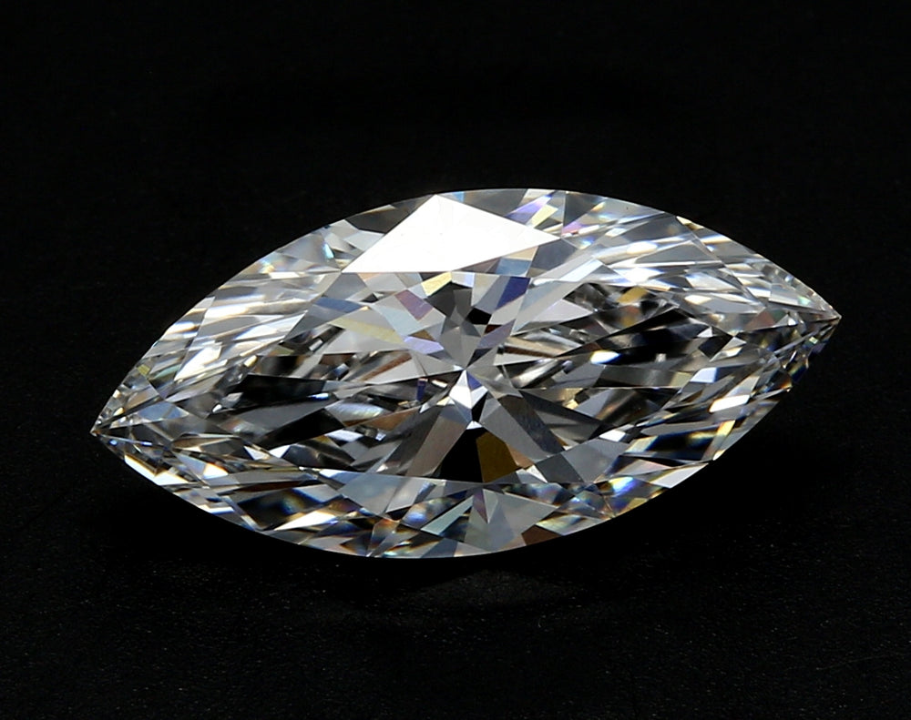 3.1 Carat Marquise Lab Diamond with  Cut Diamond in 14KT  view 1
