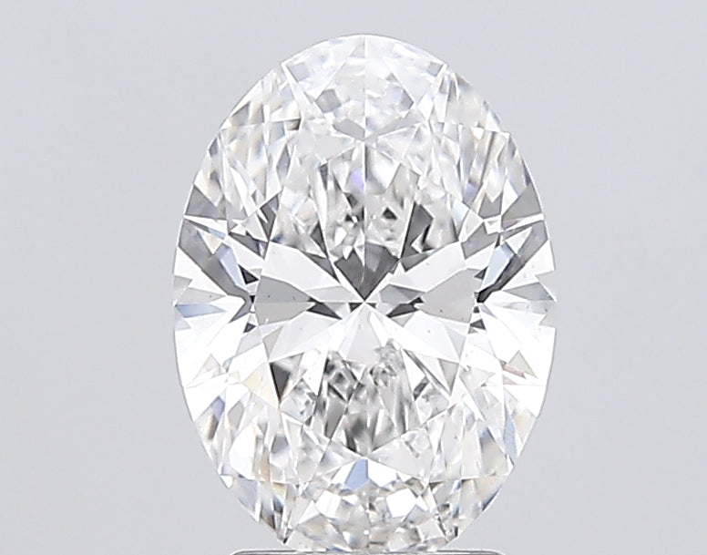 3.01 Carat Oval Lab Diamond with  Cut Diamond in 14KT  view 1

