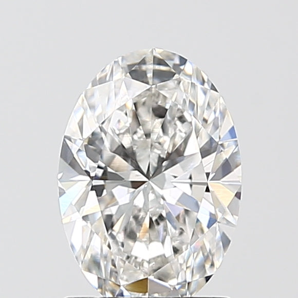 1.5 Carat Oval Lab Diamond with  Cut Diamond in 14KT  view 1
