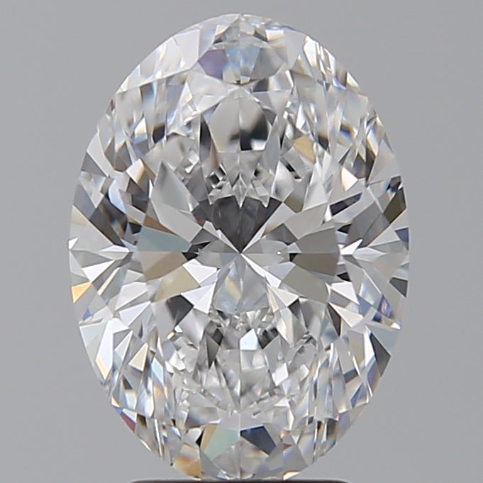 3.54 Carat Oval Lab Diamond with  Cut Diamond in 14KT  view 1
