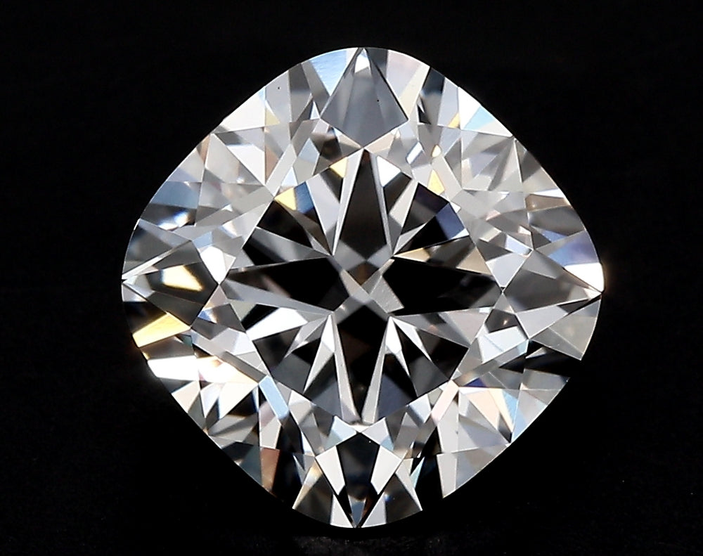 2.54 Carat Cushion Lab Diamond with  Cut Diamond in 14KT  view 1
