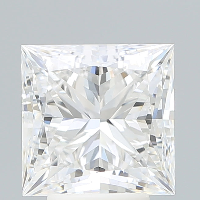 4.54 Carat Princess Lab Diamond with  Cut Diamond in 14KT  view 1
