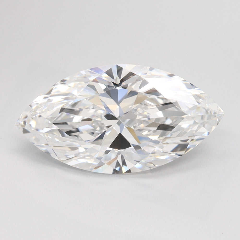 2.21 Carat Marquise Lab Diamond with  Cut Diamond in 14KT  view 1
