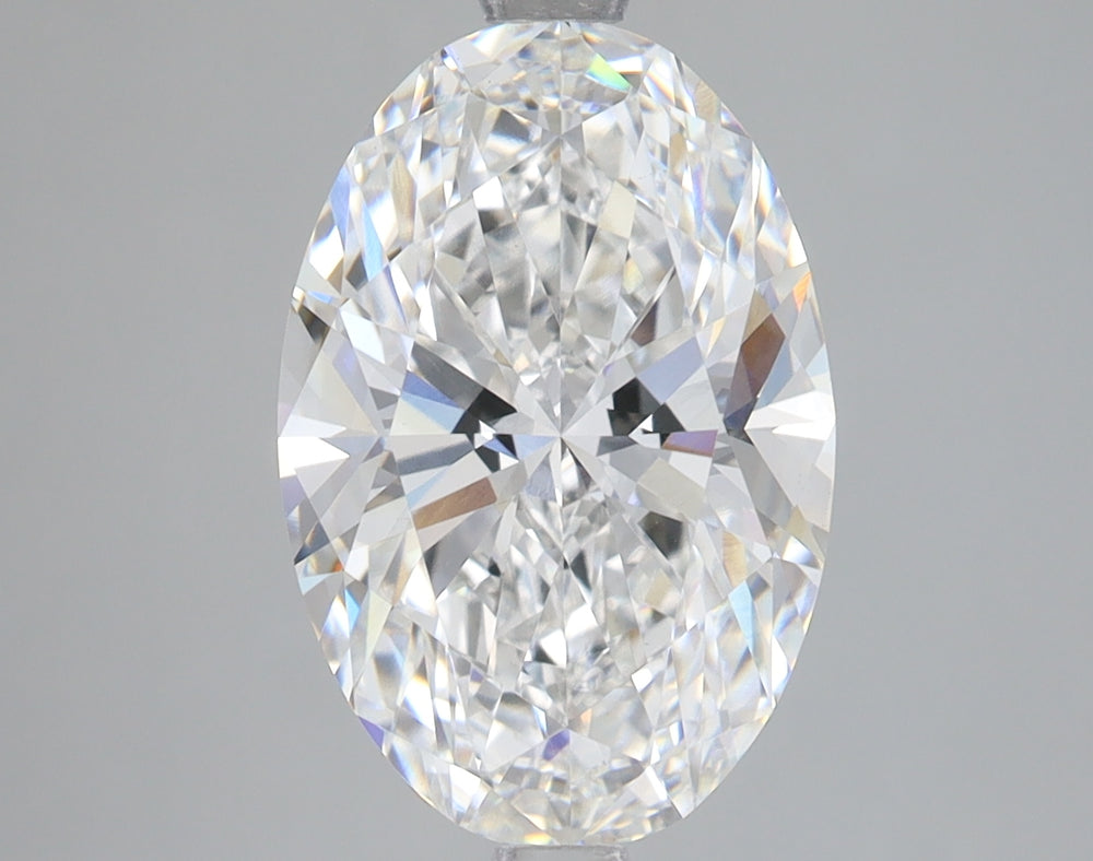 4.0 Carat Oval Lab Diamond with  Cut Diamond in 14KT  view 1
