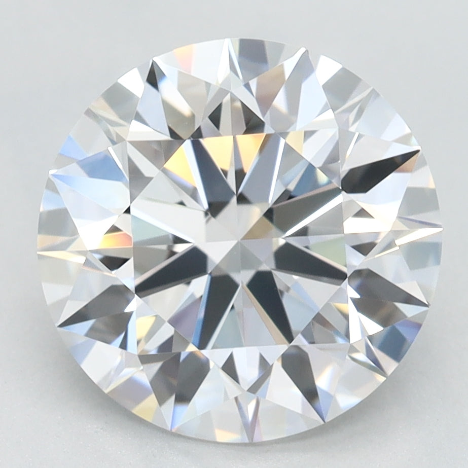 3.21 Carat Round Lab Diamond with  Cut Diamond in 14KT  view 1
