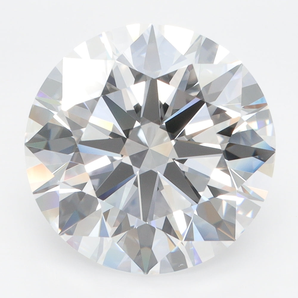 6.54 Carat Round Lab Diamond with  Cut Diamond in 14KT  view 1

