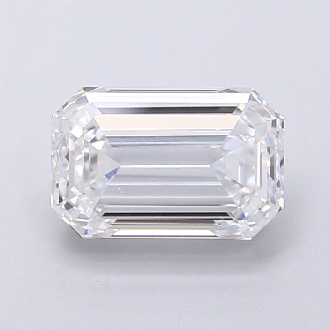 1.9 Carat Emerald Lab Diamond with  Cut Diamond in 14KT  view 1
