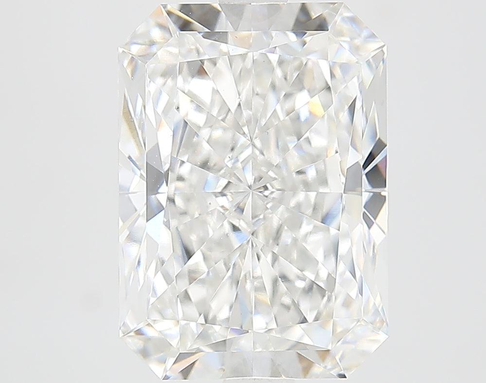 4.56 Carat Radiant Lab Diamond with  Cut Diamond in 14KT  view 1
