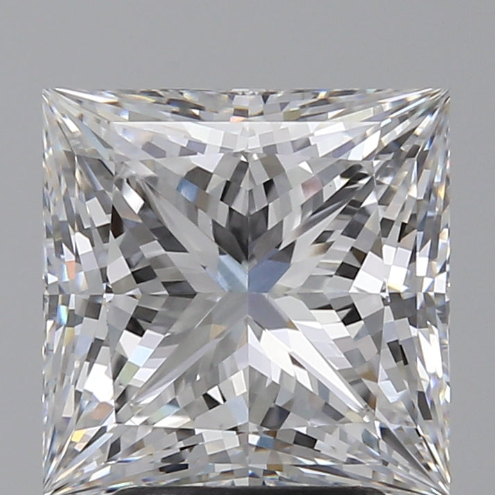 3.59 Carat Princess Lab Diamond with  Cut Diamond in 14KT  view 1
