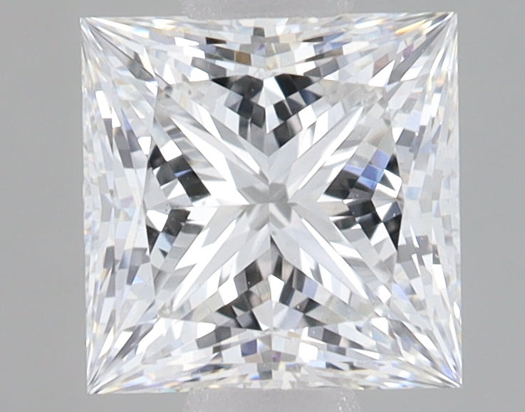 1.54 Carat Princess Lab Diamond with  Cut Diamond in 14KT  view 1
