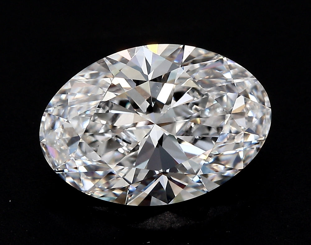 1.85 Carat Oval Lab Diamond with  Cut Diamond in 14KT  view 1

