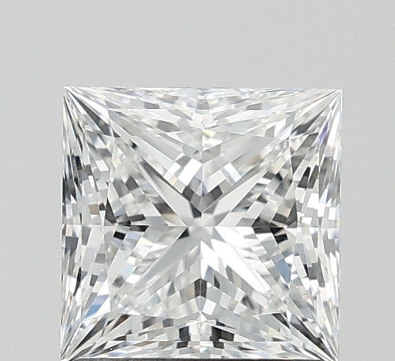 1.52 Carat Princess Lab Diamond with  Cut Diamond in 14KT  view 1
