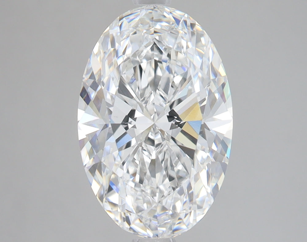 3.0 Carat Oval Lab Diamond with  Cut Diamond in 14KT  view 1
