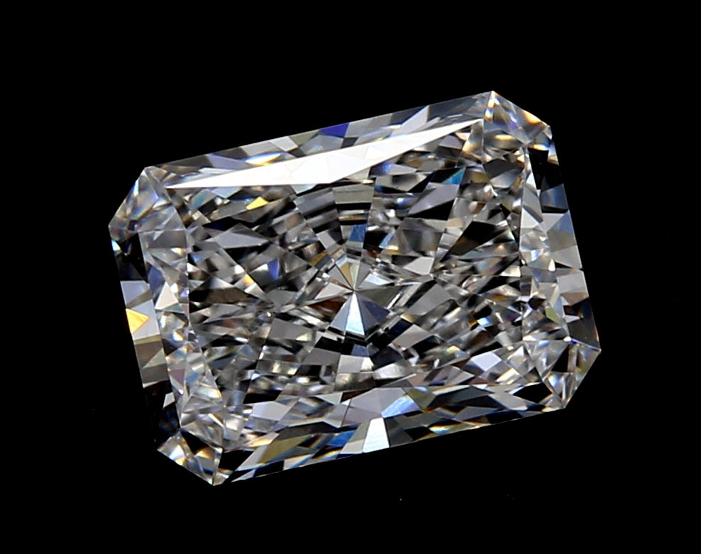 3.05 Carat Radiant Lab Diamond with  Cut Diamond in 14KT  view 1
