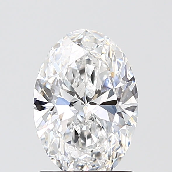 1.5 Carat Oval Lab Diamond with  Cut Diamond in 14KT  view 1
