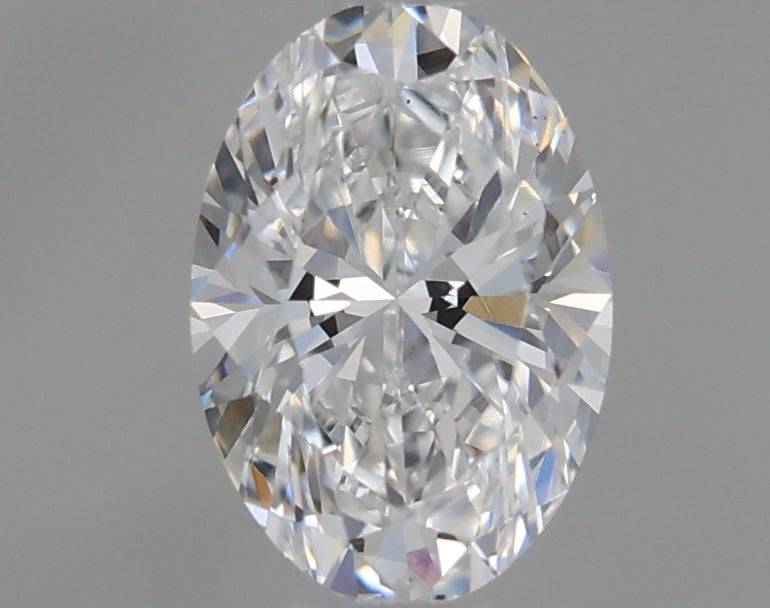 0.52 Carat Oval Lab Diamond with  Cut Diamond in 14KT  view 1
