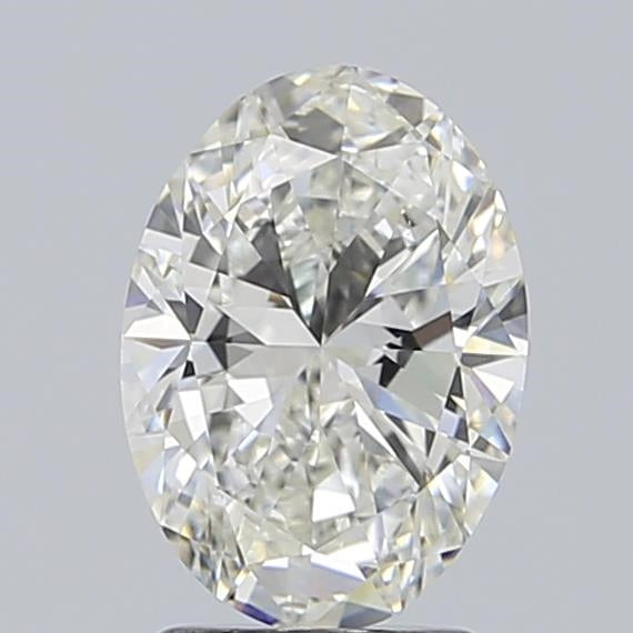 2.0 Carat Oval Lab Diamond with  Cut Diamond in 14KT  view 1
