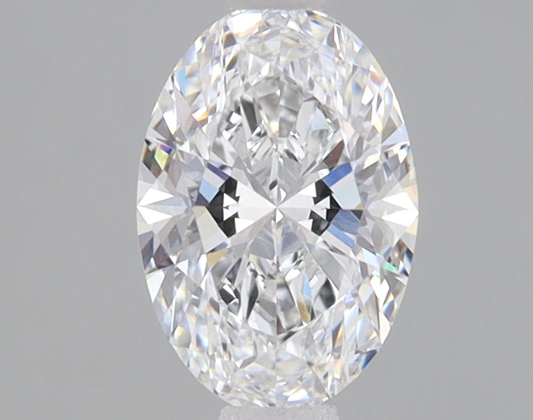 1.02 Carat Oval Lab Diamond with  Cut Diamond in 14KT  view 1
