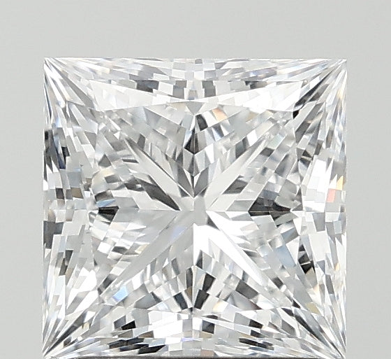 2.1 Carat Princess Lab Diamond with  Cut Diamond in 14KT  view 1
