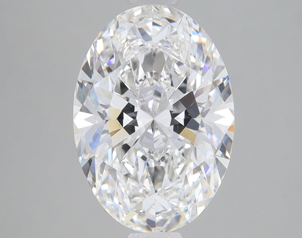 2.74 Carat Oval Lab Diamond with  Cut Diamond in 14KT  view 1
