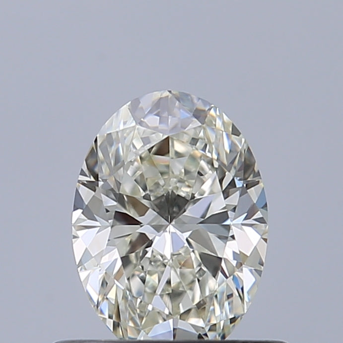 0.52 Carat Oval Natural Diamond with  Cut Diamond in 14KT  view 1
