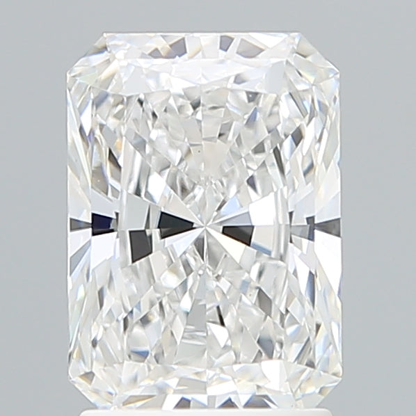 2.1 Carat Radiant Lab Diamond with  Cut Diamond in 14KT  view 1
