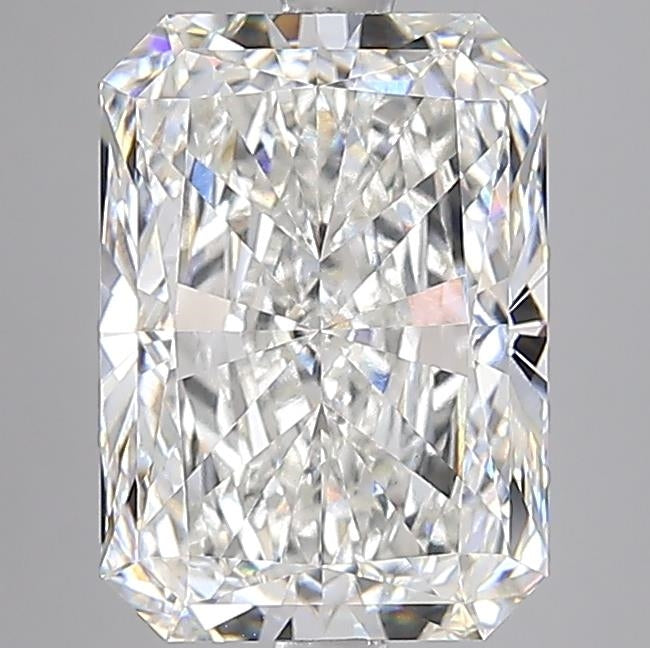 6.04 Carat Radiant Lab Diamond with  Cut Diamond in 14KT  view 1

