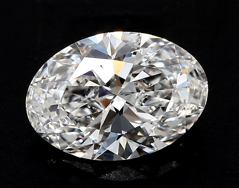 4.04 Carat Oval Lab Diamond with  Cut Diamond in 14KT  view 1
