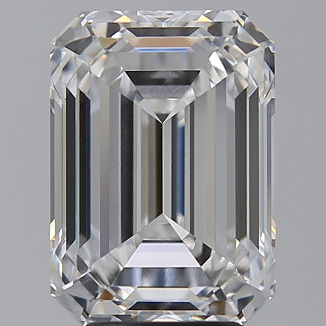 5.09 Carat Emerald Lab Diamond with  Cut Diamond in 14KT  view 1
