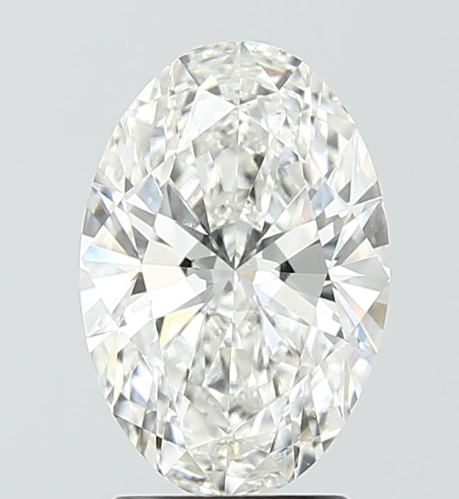 2.07 Carat Oval Lab Diamond with  Cut Diamond in 14KT  view 1
