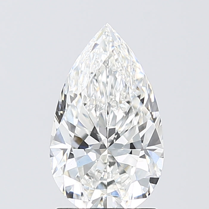 1.82 Carat Pear Lab Diamond with  Cut Diamond in 14KT  view 1
