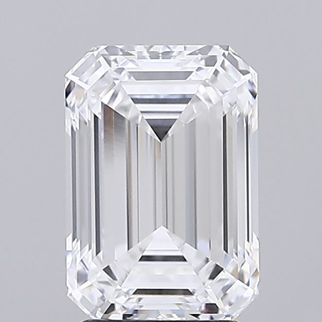 8.13 Carat Emerald Lab Diamond with  Cut Diamond in 14KT  view 1
