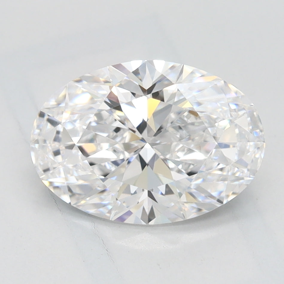 1.55 Carat Oval Lab Diamond with  Cut Diamond in 14KT  view 1
