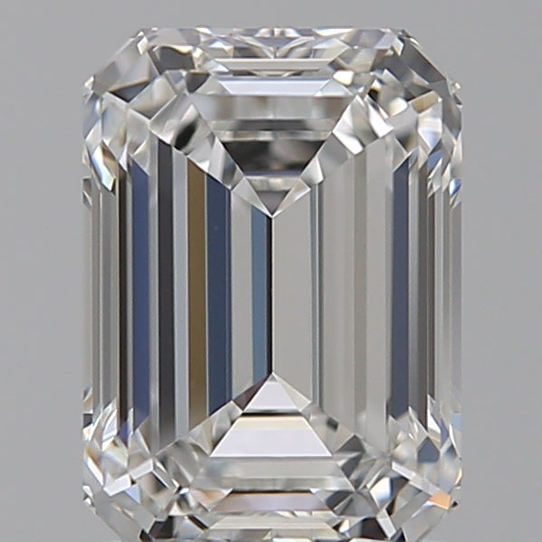 1.55 Carat Emerald Lab Diamond with  Cut Diamond in 14KT  view 1
