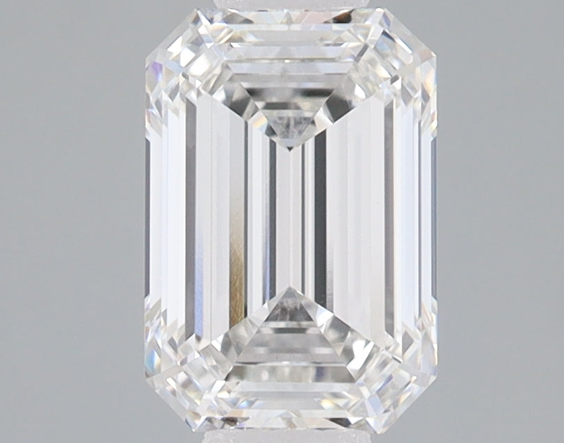 1.57 Carat Emerald Lab Diamond with  Cut Diamond in 14KT  view 1
