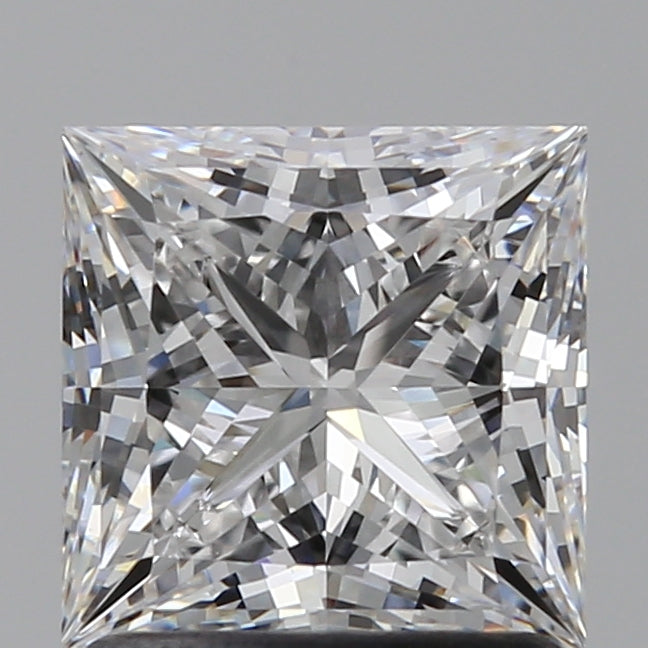1.51 Carat Princess Lab Diamond with  Cut Diamond in 14KT  view 1

