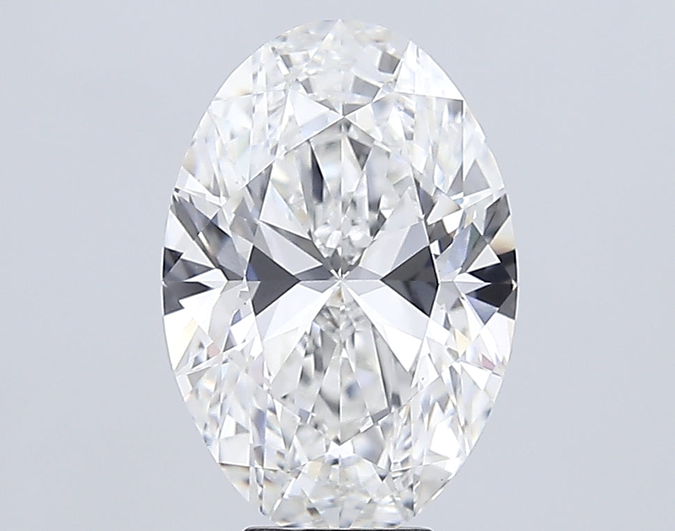 8.0 Carat Oval Lab Diamond with  Cut Diamond in 14KT  view 1
