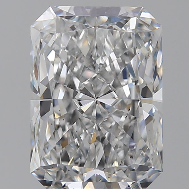 4.58 Carat Radiant Lab Diamond with  Cut Diamond in 14KT  view 1

