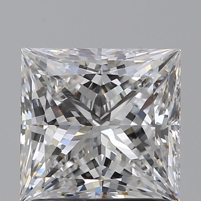 1.51 Carat Princess Lab Diamond with  Cut Diamond in 14KT  view 1
