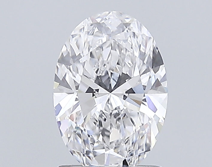 1.53 Carat Oval Lab Diamond with  Cut Diamond in 14KT  view 1
